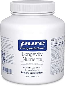 Pure Encapsulations Longevity Nutrients | Multivitamin/Mineral Complex to Support Healthy Aging, Brain Function, Eyes, Bones, and Vascular Health* | 240 Capsules