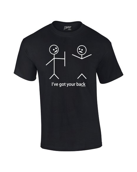 Funny T-Shirt Stick Figures I Got Your Back