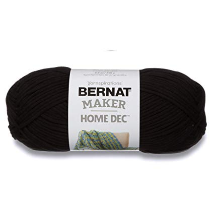 Bernat Maker Home Dec Yarn, 8.8oz, Guage 5 Bulky Chunky, Black