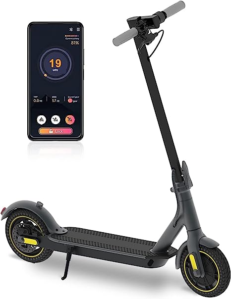 Electric Scooter 500W Motor 10" Solid Tires 20 Miles Long Range for Adults - 19 Mph Max Speed,Smart APP,Dual Brake System,Foldable Commuter E Scooter