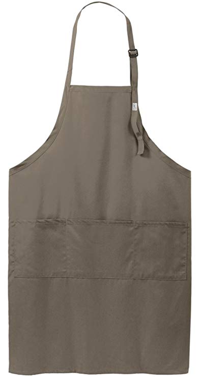 Heavyweight 8oz Adjustable Bib Apron with Three Pockets