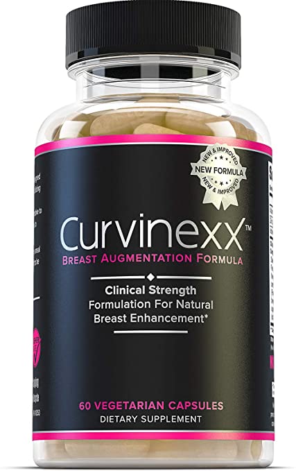 Curvinexx: The Ultimate Natural Breast Growth and Enhancement Pills | Enlargement Supplement to Boost Your Confidence and Your Curves | with Fenugreek, Blessed Thistle, Dong Quai & Wild Yam, 60 Caps