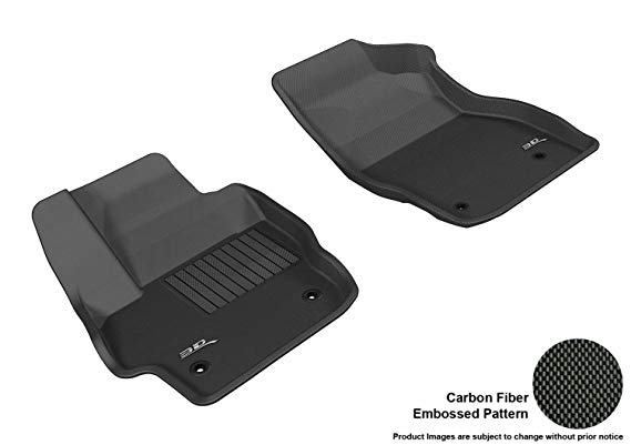 3D MAXpider Front Row Custom Fit All-Weather Floor Mat for Select Mazda3 Models - Kagu Rubber (Black)