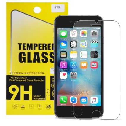 STS iPhone 6 6S Screen Protector, 9H Tempered Glass Screen Protector [HD Clarity] 3D Touch Compatible Oleophobic