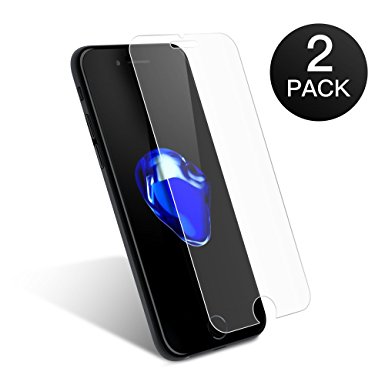 [2-Pack] iPhone 7 Glass Screen Protector, Coolreall iPhone 7 Screen Protector Tempered Glass-Transparent [3D Touch Compatible]-0.25mm HD Ultra Clear