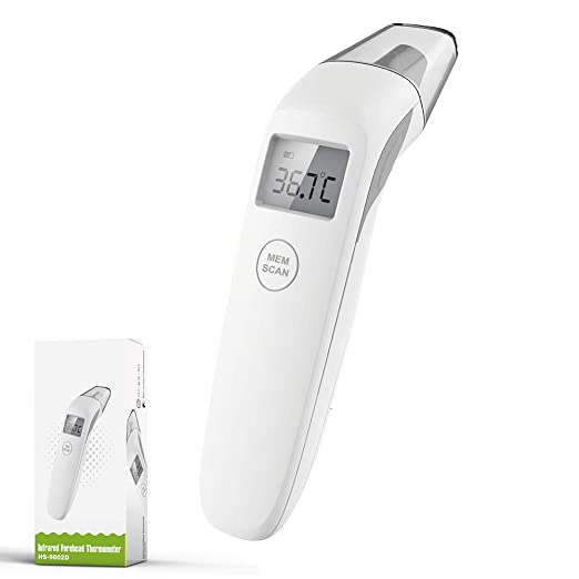 Newcos Forehead Thermometer for Baby, Professional Digital Medical Temporal Thermometer with Fever Alarm and Memory Function, Instant Baby Thermometer Accurate Reading for Baby Kids and Adults