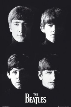 Beatles Vintage Band Face 24x36 Poster
