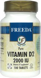 Freeda Kosher Vitamin D2 2000 IU - 100 Tablets