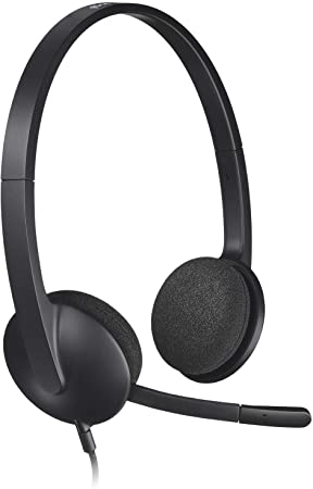 Logitech USB Headset H340, Stereo, USB Headset for Windows and Mac - Black