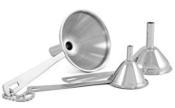 RSVP Endurance 18/8 Stainless Steel Mini Funnel, Set of 3