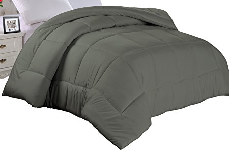 Cathay Home ADC-GRAY-K Double Fill Gray Alternative Down Comforter