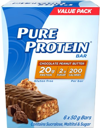 Pure Protein Chocolate Peanut Butter Value Pack, 6- Count