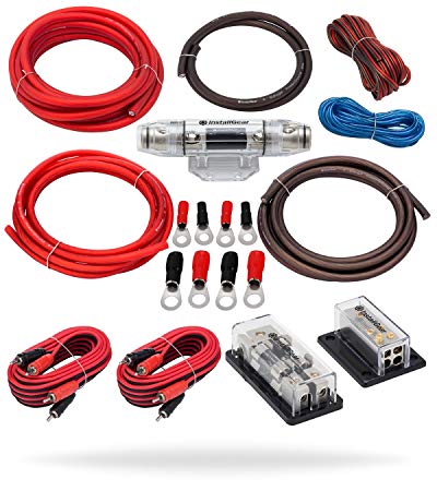 InstallGear Dual 4 Gauge Amp Kit Amplifier Installation Wiring True Spec and Soft Touch Wire