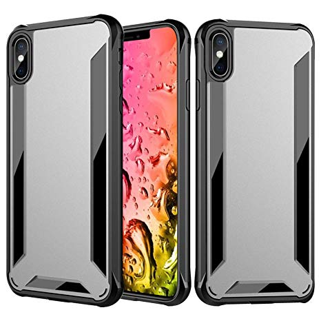 iPhone Xs Max Case - Amextrian Military Grade Drop Protection, Shock Protection, Clear Protective Case for iPhone Xs Max, 6.5" inch Screen -Clear/Black