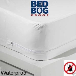 Full Size Bed Deluxe Vinyl Zippered Mattress Cover Keeps Out Bed Bugs & Dust Mites Mildew Resistant Water & Stain Resistant