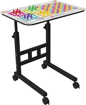 Portronics My Buddy D Ludo Multipurpose Movable & Adjustable Wood Table for Computer & Laptop(White)