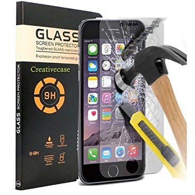 iPhone 7 Plus Tempered Glass,iPhone 7 Plus Screen Protector,Creativecase 1-Pack Claer Tempered Glass Screen Protector For iPhone 7 Plus 5.5 inch