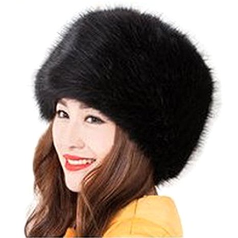 LASHER Women's Cossack Russian Style Faux Fur Hat Winter Warm Cap