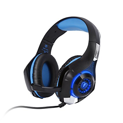 Gaming Headset Mic, Tsing Stereo USB 3.5mm Wired Over Ear Headphone with Adjustable Headband & Microphone for PC PS4 Computer Game with Noise Cancelling & Volume Control