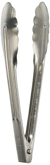 Winco UT-7 Coiled Spring Heavyweight Stainless Steel Utility Tong, 7-Inch, Silver, Medium (2-Pack)