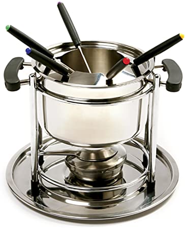 Norpro Stainless Steel 10 Piece Fondue Set, medium, Silver