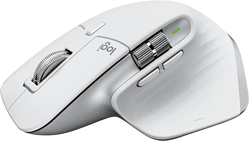 Logitech MX Master 3S for Mac - Wireless Bluetooth Mouse with Ultra-fast Scrolling, Ergo, 8K DPI, Quiet Clicks, Track on Glass, Customisation, USB-C, Apple, iPad - Pale Grey