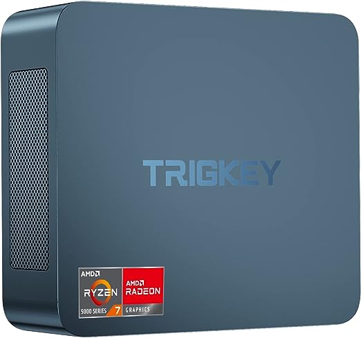 TRIGKEY S5 AMD Mini PC, Ryzen 5 5560U (Up to 4.0 GHz) 6-Core 12Thread Mini Desktop, Micro Computer, 16GB | 1TGB, Small Gaming PC Supports 4K Triple Displays, WiFi 6 BT5.2, USB3.2 Gen 2