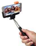 TouchSnap Self-Portrait Selfie Stick For iPhone 5 and iPhone 6 Built-in Bluetooth Remote Shutter Compatible With iPhone 5 iPhone 6 Samsung Galaxy S5 Works With iOS and Android Black