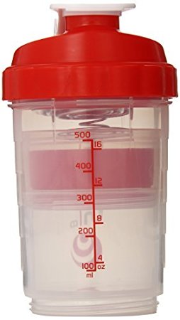 Spider Bottle - SpiderMix Mini2 Go Shaker Bottle Clear Red - Scale: 16oz (Cup: 25oz)