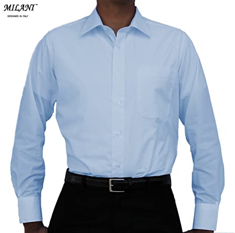 Milani Men's Dress Shirt with Convertible Cuffs