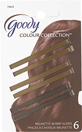 Goody Colour Collection Bobby Slides, Brunette, 6 Count