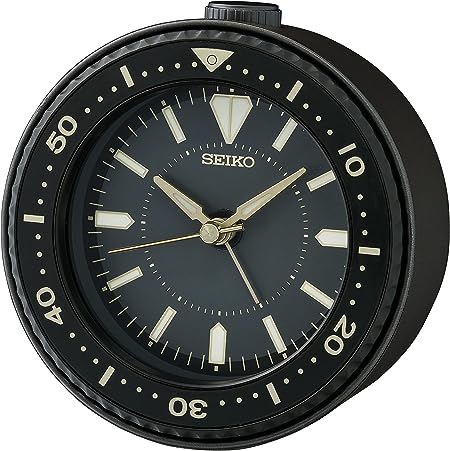 Seiko Mai Heritage Alarm Clock, Classic Black