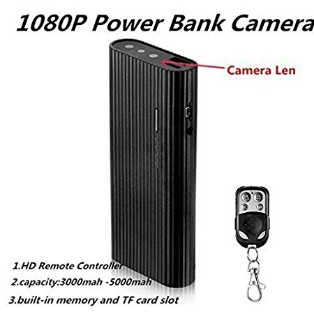 Oumeiou New 3000mA 5MP HD 1080P H.264 Power Bank Spy Camera Motion detection Hidden DV DVR with Remote Control
