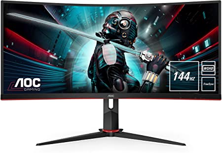 AOC CU34G2X/BK 34” Widescreen WLED Black Monitor (3440x1440/1ms/HDMI/USB 3.0 x4)