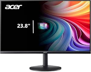 Acer SB243Y G0bi 23.8" IPS Full HD (1920 x 1080) Ultra-Thin Zero-Frame Gaming Office Monitor | Adaptive-Sync Support (FreeSync Compatible) | Up to 120Hz Refresh | 1ms (VRB) | Tilt | HDMI & VGA Ports