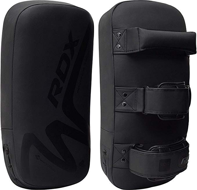 RDX MMA Thai Pad for Training | L’Orme Skin Leather Curved Kickboxing Strike Shield|Coaching Boxing, Muay Thai, Martial Arts, Karate, Taekwondo|Punching, Foot, Knee and Elbow Target (Sold AS Single)
