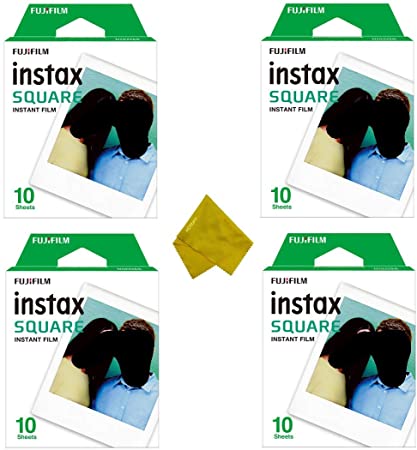 Square Instant Film (40 Exposures) for SQ20 SQ10 SQ6 Hybrid Instant Camera and SP-3 Mobile Printer (4-Pack)
