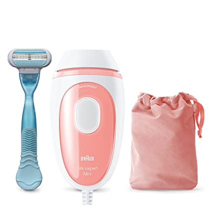 Braun IPL Hair Removal for Women and Men, Silk Expert Mini PL1014 with Venus Razor, FDA Cleared, Permanent Reduction in Hair Regrowth for Body & Face, Corded (Packaging May Vary)