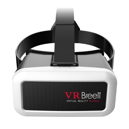 3D VR Glasses 3D Glasses Breett New Version 3D VR Virtual Reality Headset for 47-60 Smart Phones with iOS Android or WIN P8 for 3D Movies and Games
