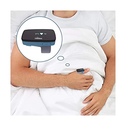 Lookee Ring-Pro Sleep Monitor w PC Report, Mobile App, Vibrating Notification for Low Blood O2 & Apnea, Tracks Overnight Oxygen Saturation Level, Heart Rate, CPAP Effectiveness, Comfortable Patented Finger Ring Sensor, Personal & Home Wellness Use