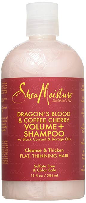 Shea Moisture Dragon's Blood & Coffee Cherry Volume Shampoo for Unisex, 13 Ounce