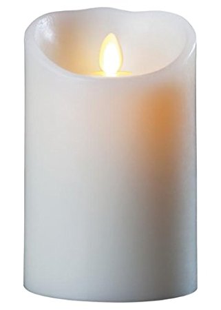 Luminara Wax Candle 3.5x7 Ivory