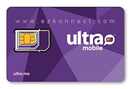 Ultra Mobile triple punch Regular, Micro and Nano all in one SIM Card works on Unlocked GSM Phones including iPhone & Android