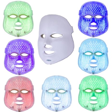 LED Light Therapy Face Mask (Red, Blue, Green   4 more) For Anti Aging, Wrinkles & Skin Whitening