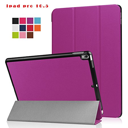 iPad Pro 10.5 Case - Vangoog Ultra Slim Lightweight Smart Shell Standing Cover with Auto Wake / Sleep Featurefor Apple iPad Pro 10.5 Inch(2017 Version),Purple