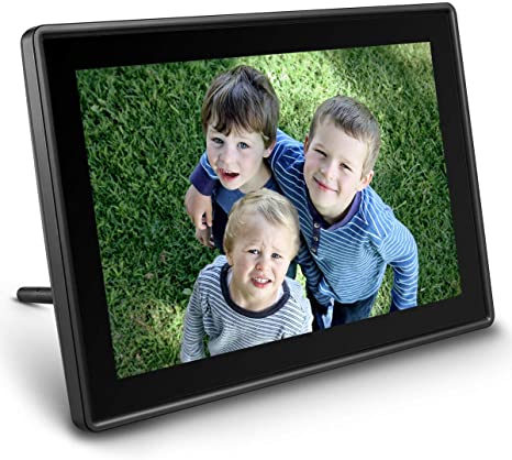 UEME Smart Digital Picture Frame with Touch Screen, Send Photos or Small Videos from Anywhere, Add Pictures via Wi-Fi or Micro SD Card, 10.1 Inch HD IPS Display