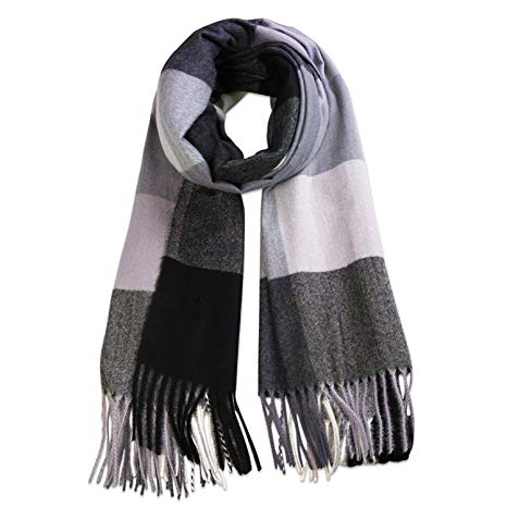 SOJOS Classic Plaid Tartan Cashmere Scarf for Women Men Soft Scarves SC316