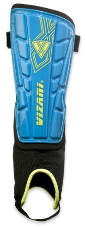 Vizari Malaga Soccer Shin Guards (Blue/Yellow, Small)