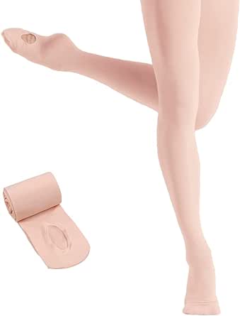 HETH Ballet Tights for Girls - Ultra Soft Dance Tights Convertible Tight