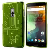 Cruzerlite Bugdroid Circuit Case Compatible for OnePlus 2 - Retail Packaging - Green